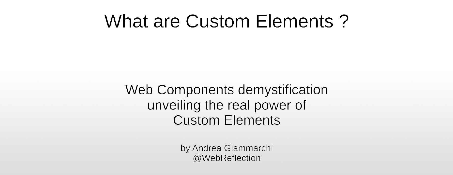 What are Custom Elements?